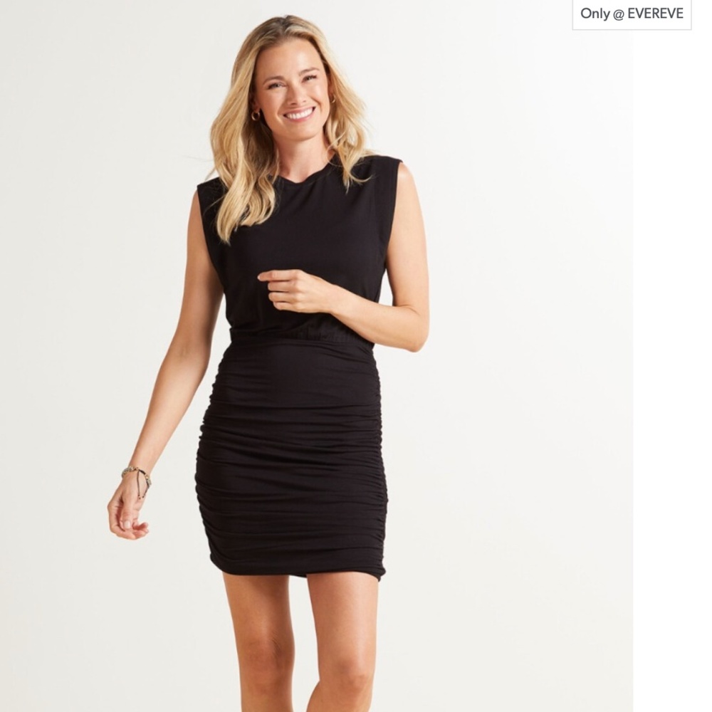 EVEREVE Peyton Jensen Kailyn Stretch Jersey Dress in Black | Size Small